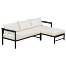 U_style Outdoor L-Shaped Sofa with Iron Frame,Weather-Resistant Patio Sofa Set with Ultra-Thick Cushions,Comfortable Seating for 3,Ideal for Patio, Balcony,and Garden by Montret