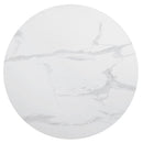 Round Dining Table With Pedestal Base - White