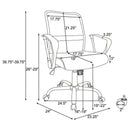 Swivel Office Chair With Base Adjustable Height - Black