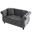 Chesterfield Sofa With Rolled Arms And Nailhead Trim by HouseOfZazla