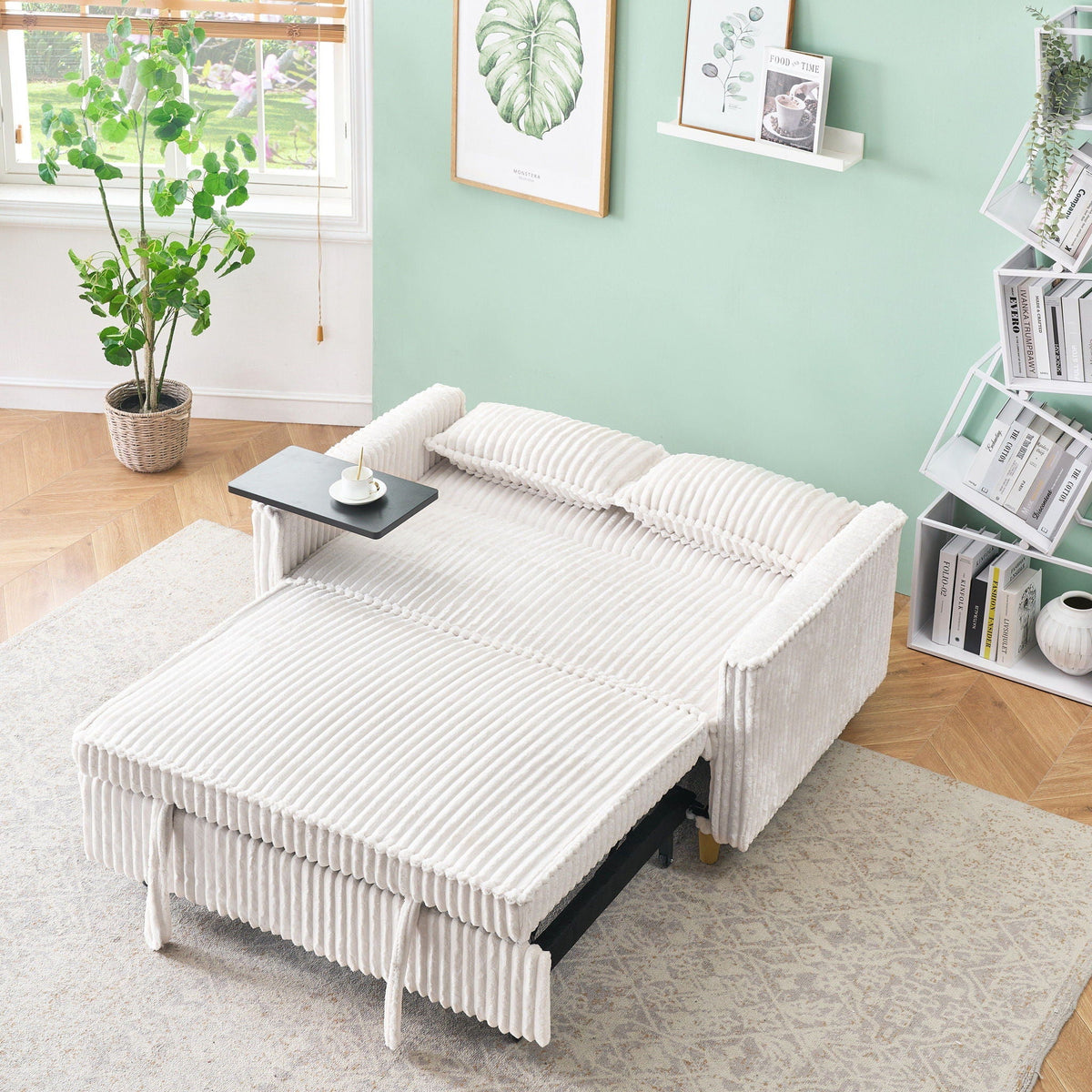 Pull Out Sofa With Movable Tabletop And USB Ports, photo 10 of 40