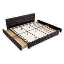Modern Platform Bed Frame With Thick Fabric by Unique Piece Furniture