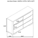 Mirador - 6 Drawer Bedroom Dresser - Natural by HouseOfZazla