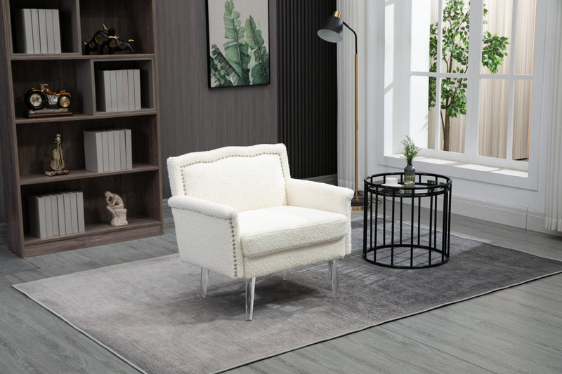 Accent Chair, Living Room Chair / leisure single sofa with acrylic feet