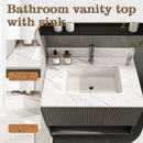 Bianco Carrara Venato Marble Vanity Top With Pre Drilled Faucet Hole And Undermount Sink by HouseOfZazla