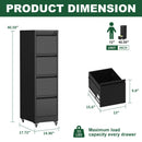Drawer Metal Locking Vertical File Cabinet With Wheels Heavy Duty Lockable Storage by HouseOfZazla