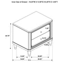 Niguel - 2 Drawer Nightstand With Felt Lined Top Drawer - Brown