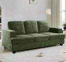 Modern Sofa, Comfortable 3 Seater Couch With Deep Seating, Loose Back Cushions, Wide Arms by Unique Piece Furniture