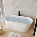 Glossy Freestanding Bathtub With Toe Tap Drain by HouseOfZazla