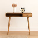 Curved Writing Desk - Oak by Unique Piece Furniture