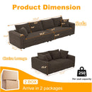 4 Seat Sofa, Deep Seat Couches With Soft Pillows by HouseOfZazla