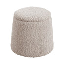 Elegant Round Storage Ottoman Upholstered by HouseOfZazla