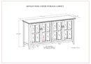 Artisan - Handcrafted Wide 4 Door Storage Cabinet by HouseOfZazla