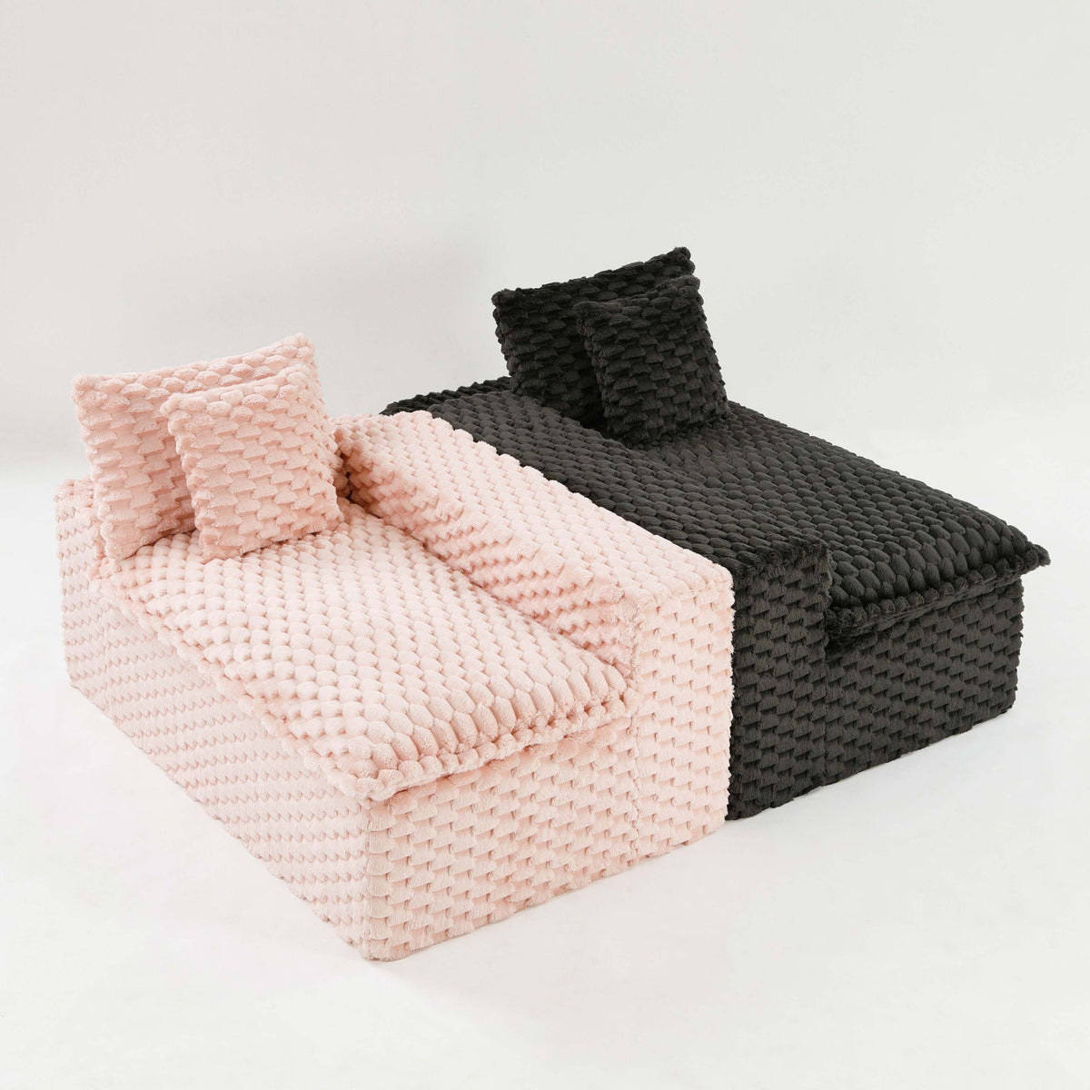Multifunctional Sofa Pink Black, Fits 4 People, photo 10 of 40