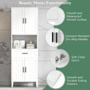 Freestanding Tall Bathroom Cabinet With Soft Close Doors And Adjustable Shelves by HouseOfZazla