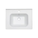 Rectangular Single Vanity Top With 1 Faucet Hole And Overflow Ceramic by HouseOfZazla