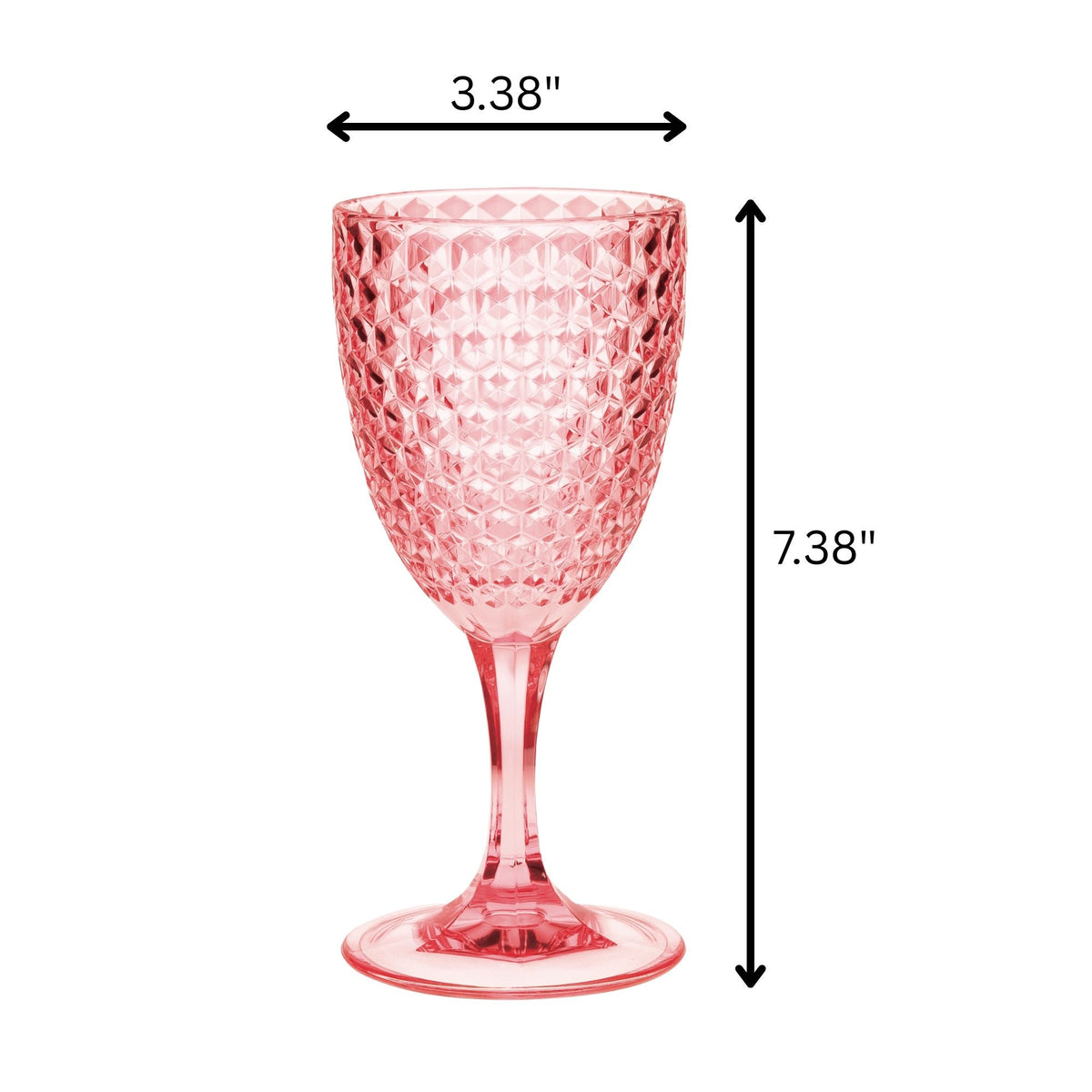 Diamond Cut Plastic Wine Glasses (Set of 4), photo 5 of 18