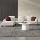 Mardi - Sectional Sofa With 6 Pillows - Maroon & Beige Tweed by Unique Piece Furniture