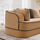 Elysees Left Chaise Sofa With Pillows Teddy Fabric - Camel