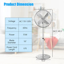 16 Inch Pedestal Standing Fan Oscillating Pedestal Fan with 3 Speeds and Adjustable Height by LJGDeals