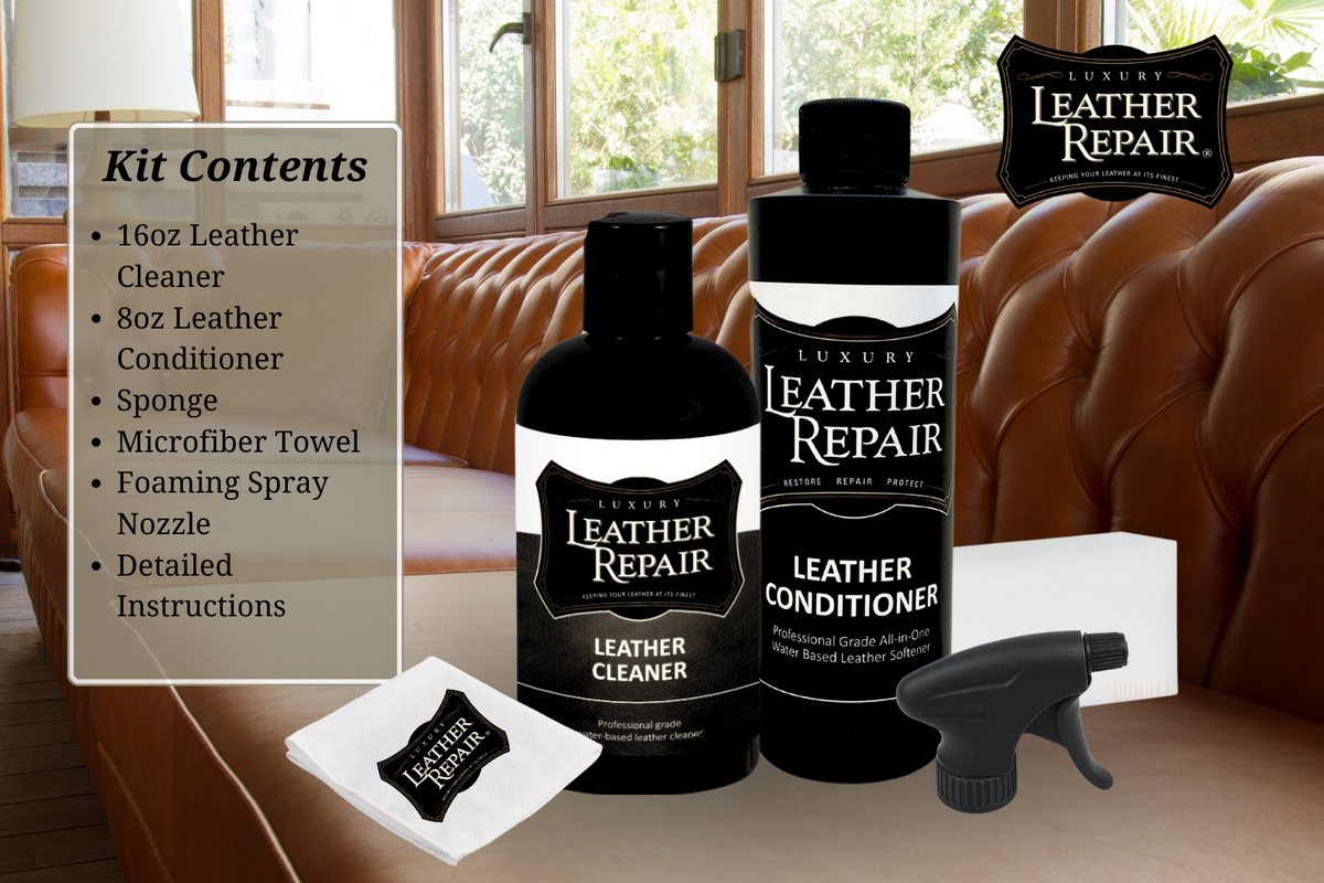 Leather Cleaning and Conditioning Care Kit, detail