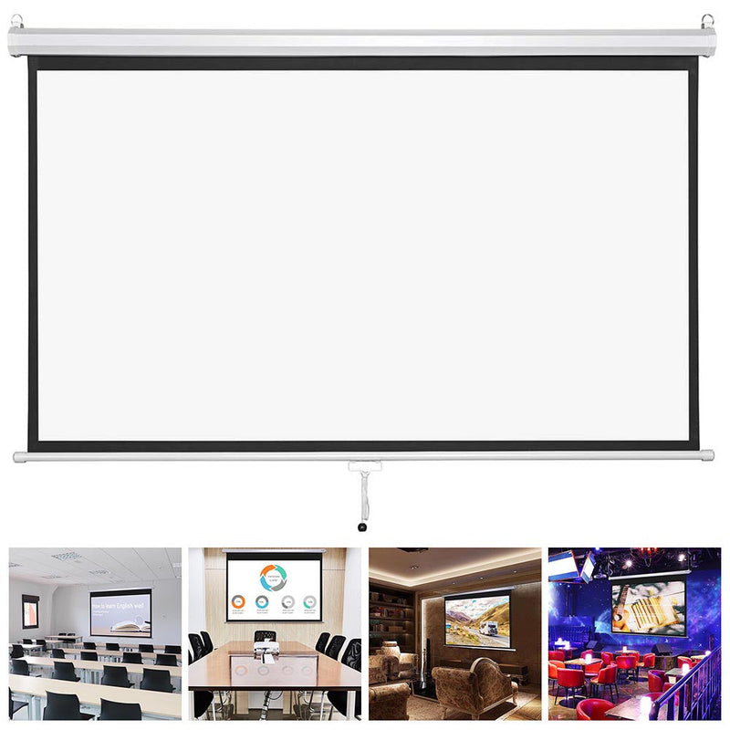 InstaHibit 16:9 Retractable Manual Projection Screen 72" Ceiling/Wall