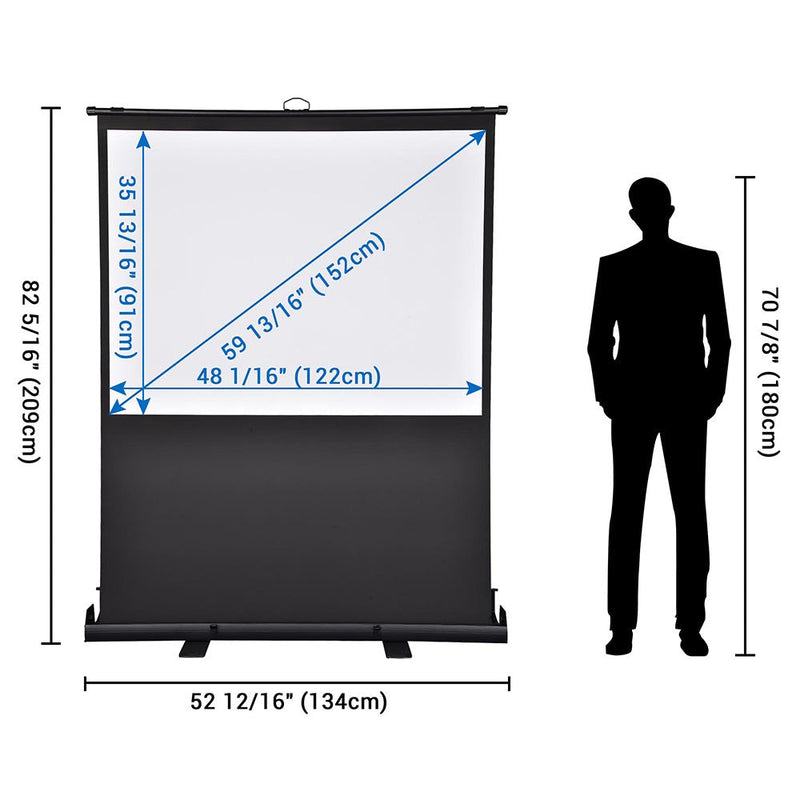 InstaHibit Floor-Standing Pop Up Projector Screen 60" 4:3