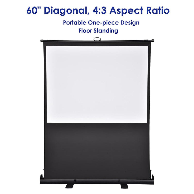 InstaHibit Floor-Standing Pop Up Projector Screen 60" 4:3