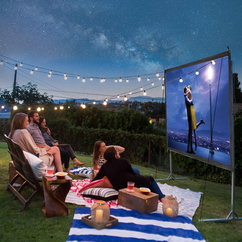 InstaHibit Outdoor Portable Projection Screen w/ Stand 16:9 135"