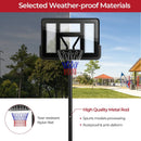 Portable Basketball Hoop with 9-Position Adjustable Height by LJGDeals