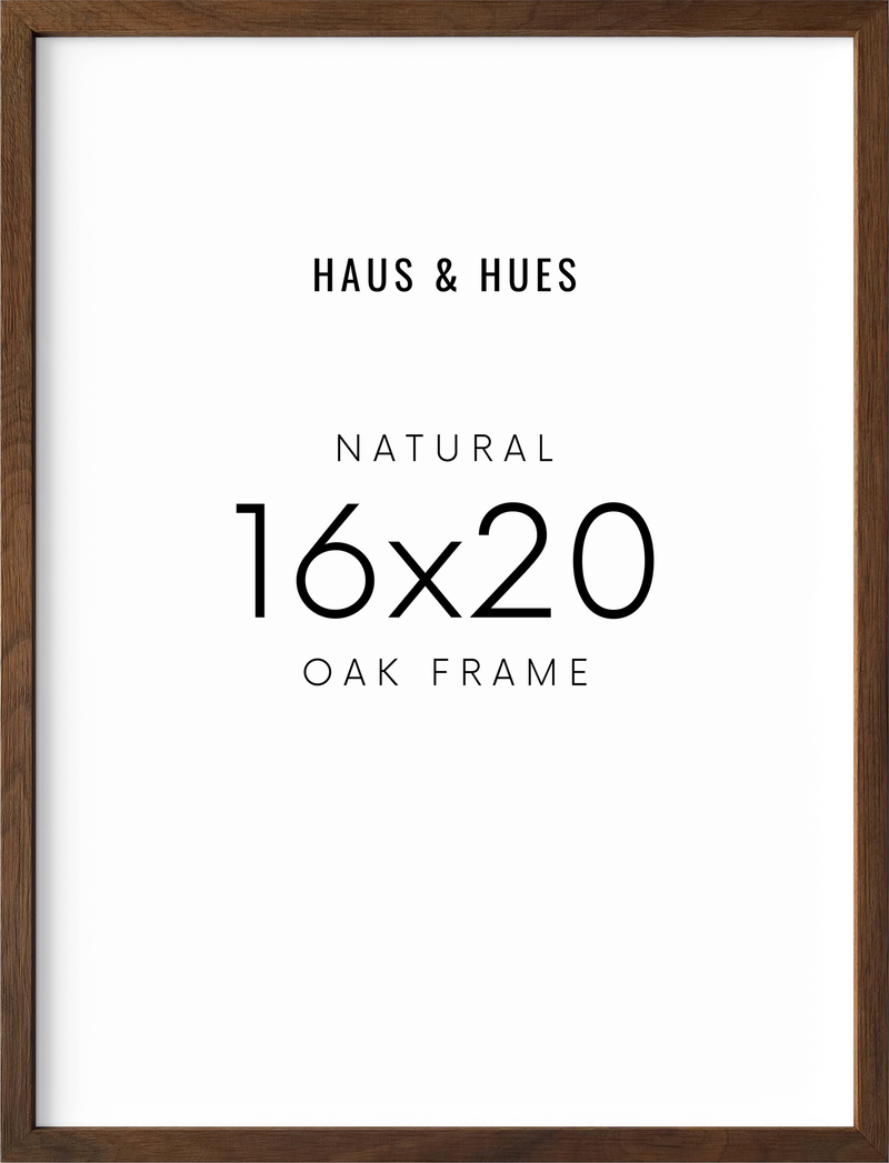 16x20 in, Set of 6, Walnut Oak Frame