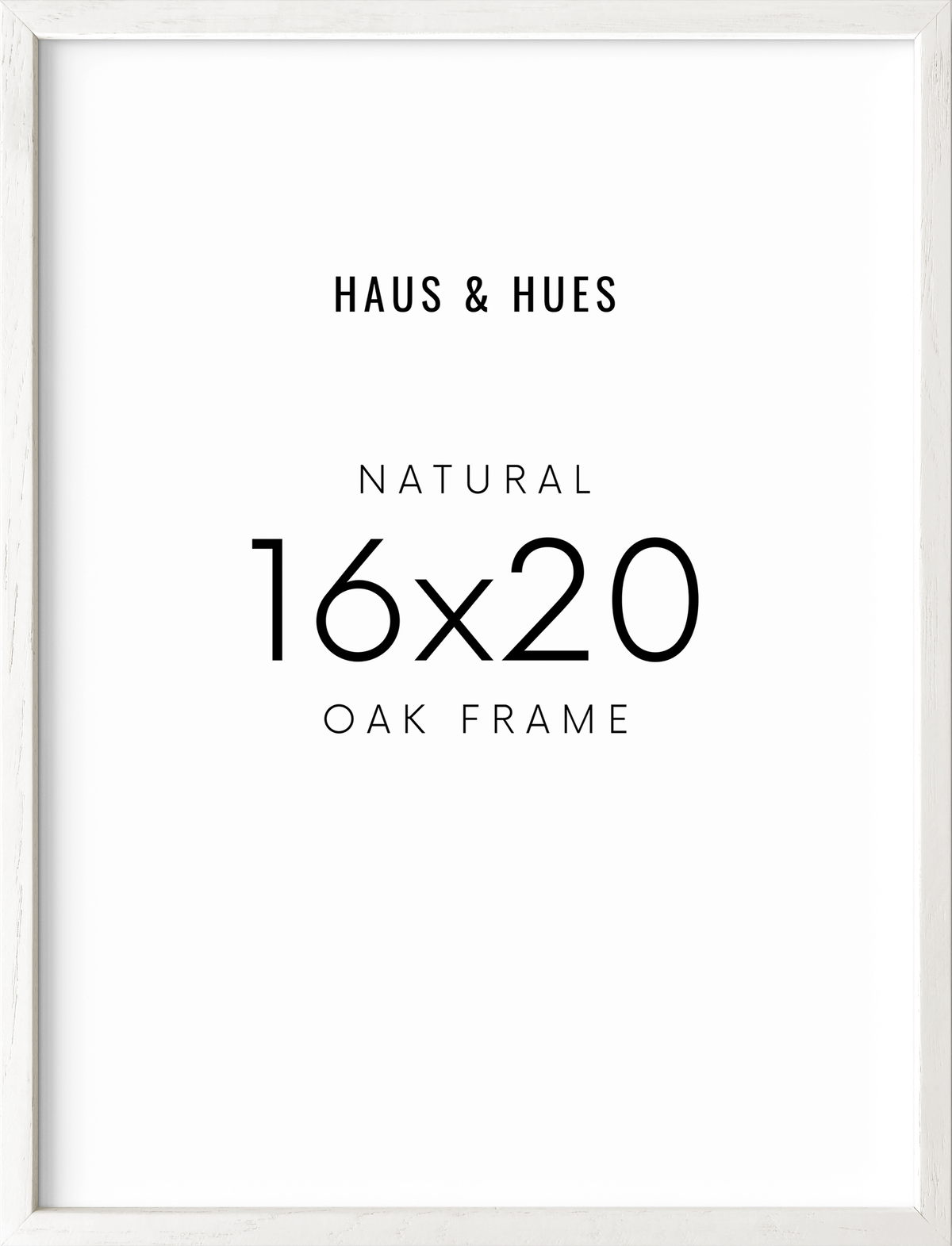 16x20, White Oak Plexi Frame