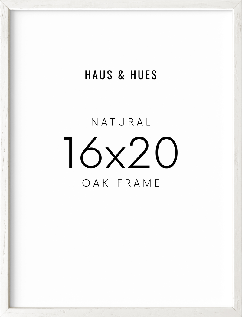 16x20, White Oak Plexi Frame