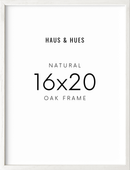 16x20 in, Set of 6, White Oak Frame
