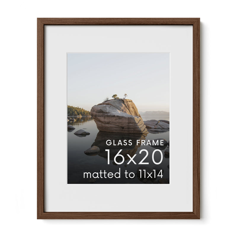 Standalone Glass Oak Wood Frames