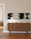 16x20 in, Set of 4, Black Oak Frame