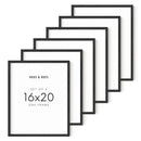 16x20 in, Set of 6, Black Oak Frame