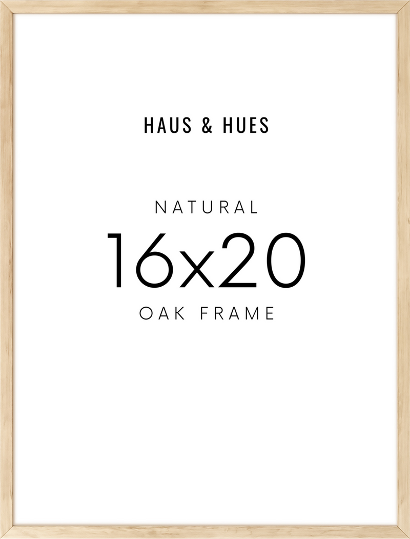 16x20 in, Set of 4, Beige Oak Frame