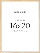 16x20 in, Set of 6, Beige Oak Frame