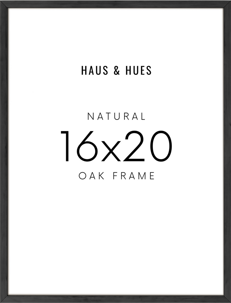 16x20 in, Set of 6, Black Oak Frame