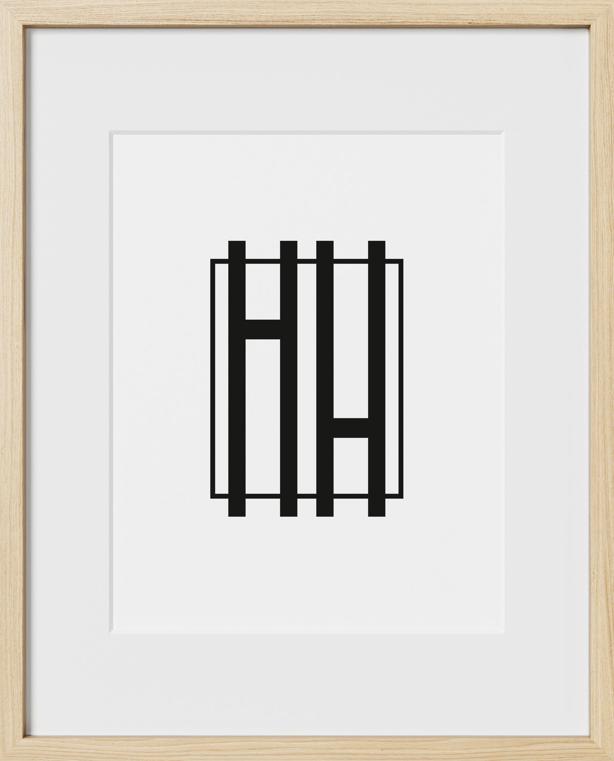 16x20, Beige Oak Glass Frame