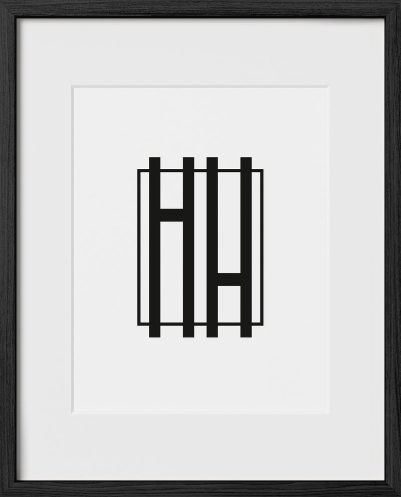 16x20, Black Oak Glass Frame