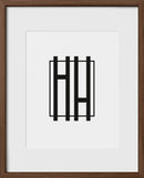 16x20, Walnut Oak Glass Frame