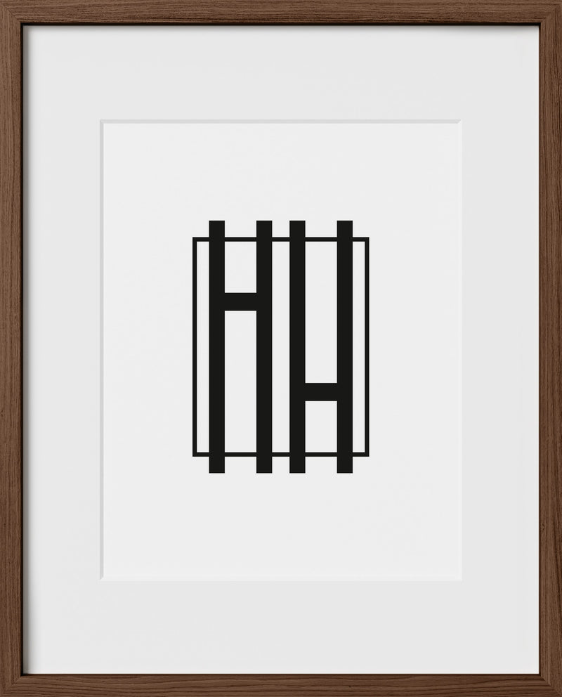 16x20, Walnut Oak Glass Frame