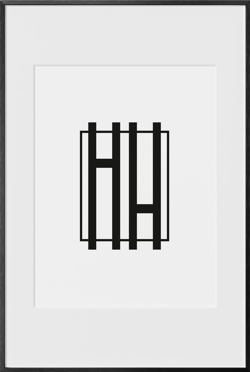 16x24, Black Aluminum Glass Frame