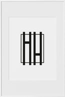 16x24, White Aluminum Glass Frame