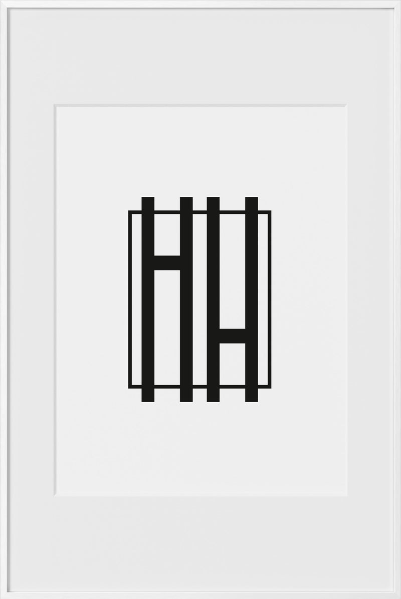 16x24, White Aluminum Glass Frame