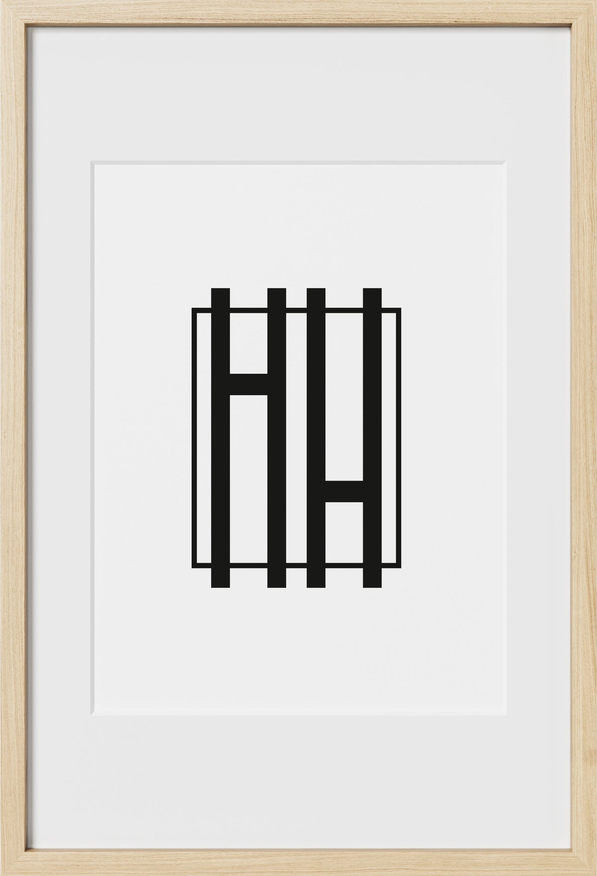 16x24, Beige Oak Glass Frame