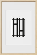 16x24, Beige Oak Glass Frame