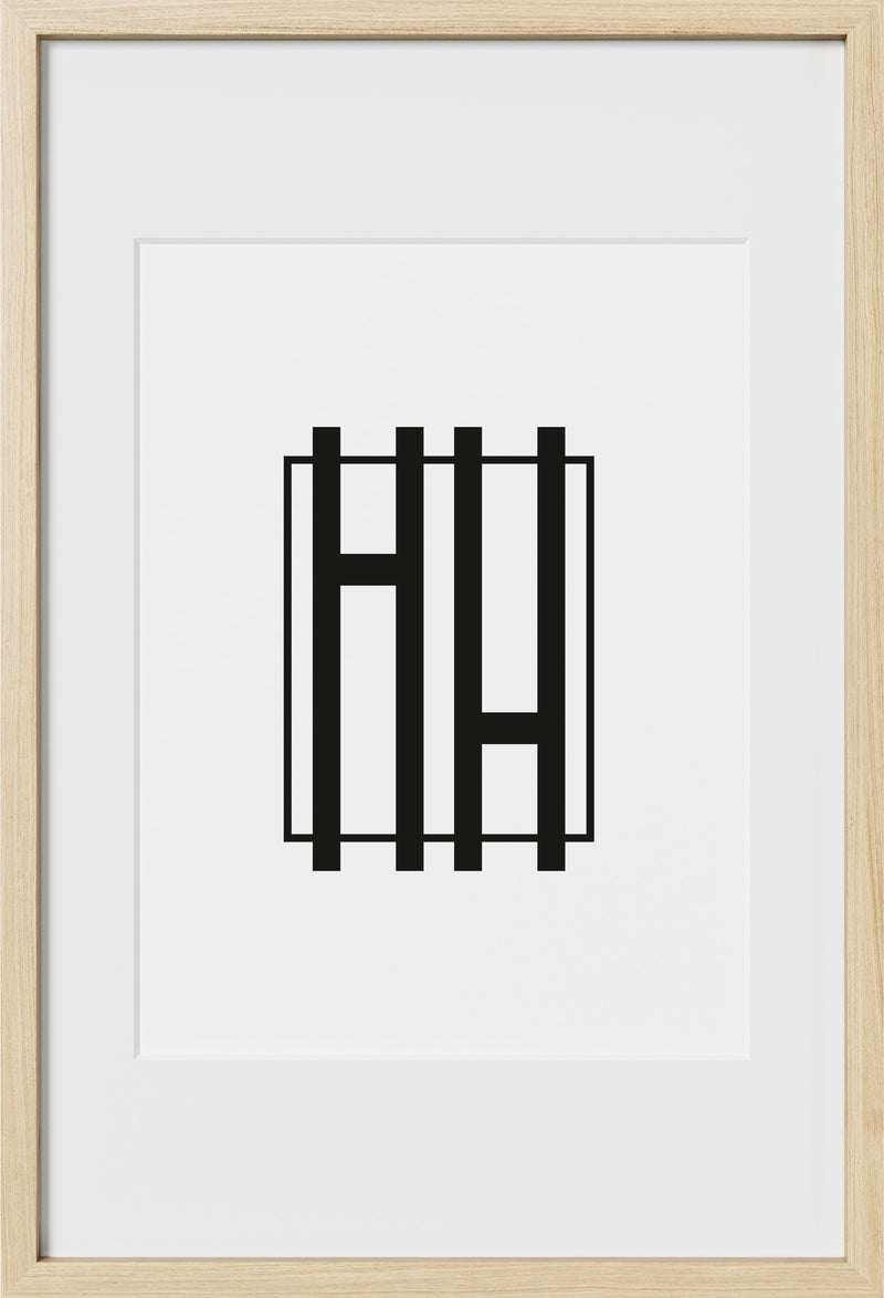 16x24, Beige Oak Glass Frame